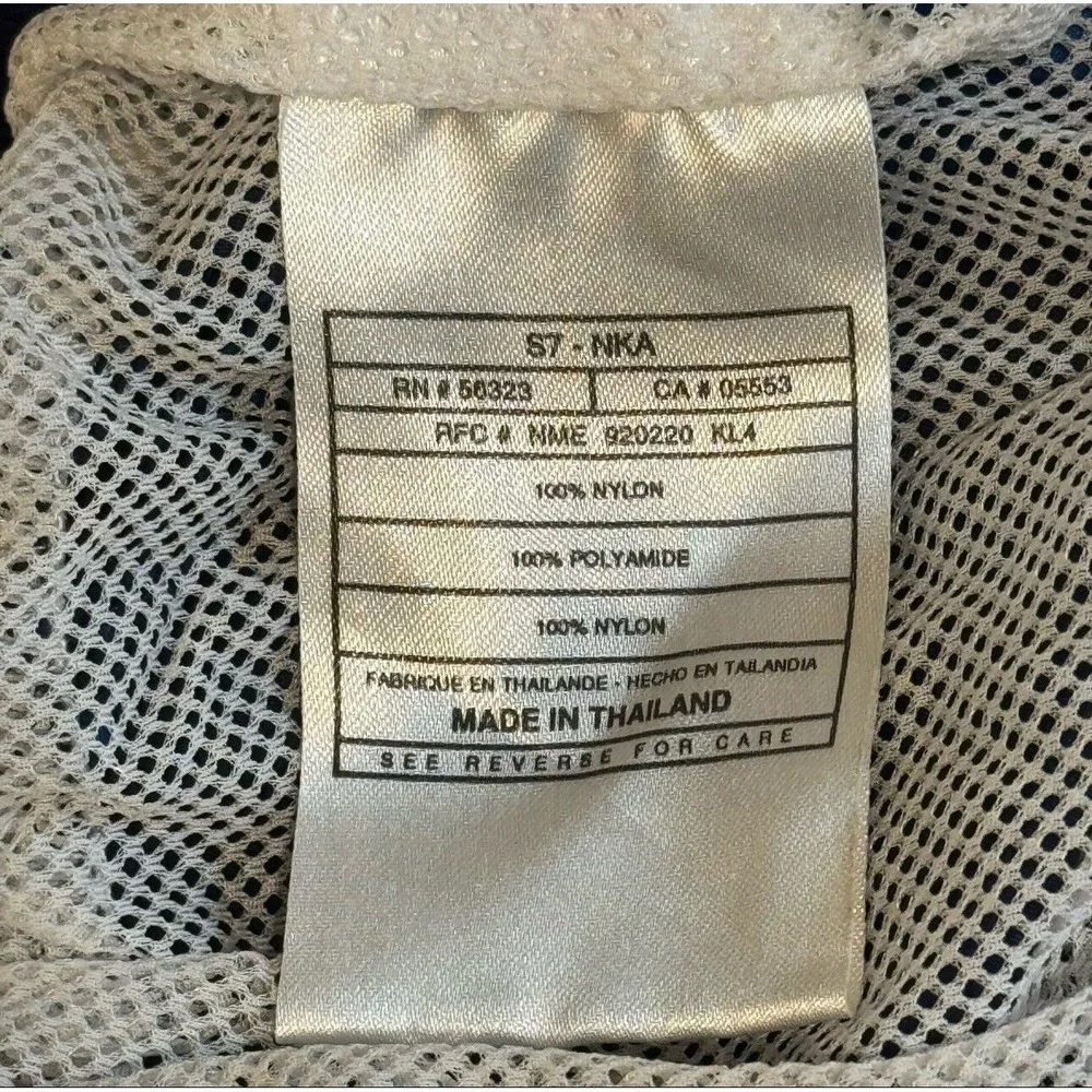 Vintage 90's Nike Blue Big Swoosh Casual Vacation Swim Shorts Trunk 5.5
